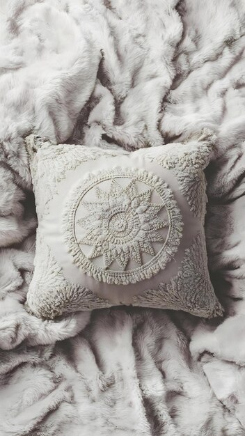 detal haftu na poduszce